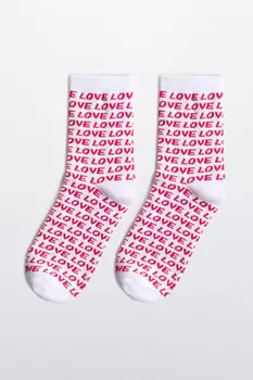 Носки с принтом-надписью