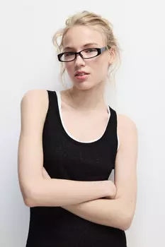 Очки-нулевки овальные в тонкой оправе