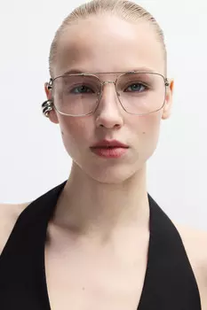 Очки-нулевки в тонкой металлической оправе