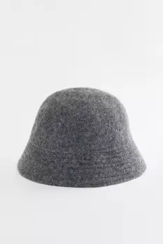 Панама шерстяная теплая с узкими полями