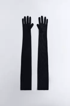 Перчатки длинные вечерние из сетки