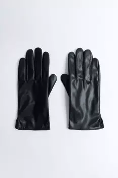 Перчатки из искусственной кожи утепленные