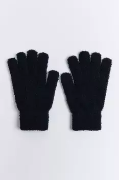 Перчатки вязаные пушистые