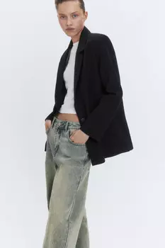 Пиджак однобортный с асимметричными карманами