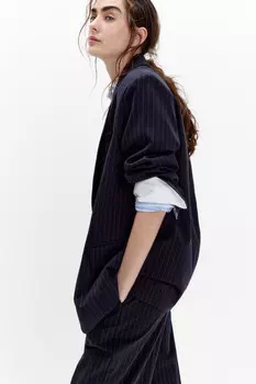 Пиджак однобортный в полоску