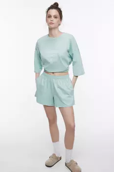 Пижама хлопковая с футболкой и шортами