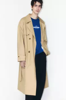 Плащ-тренчкот двубортный с поясом