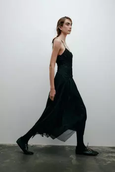 Платье асимметричное на бретельках