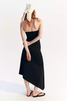 Платье-бандо миди асимметричное