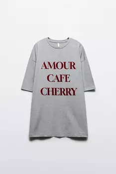 Платье-футболка домашнее с надписью