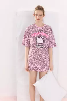 Платье-футболка домашнее с принтом