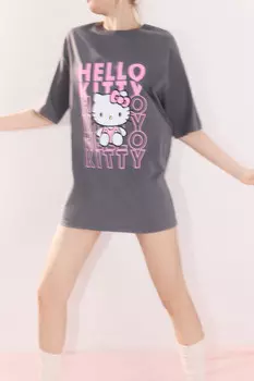 Платье-футболка домашнее с принтом