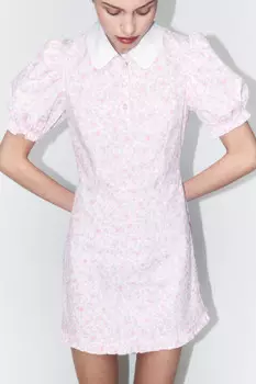 Платье-футляр мини с цветочным принтом