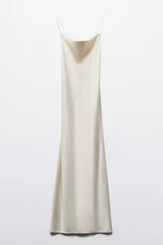 Платье-комбинация макси атласное