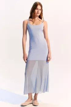 Платье-комбинация макси трикотажное