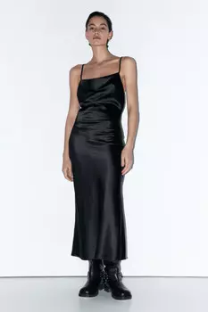 Платье-комбинация MAYA миди атласное