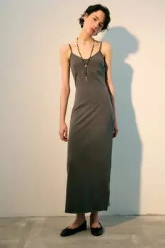 Платье-майка макси с вареным эффектом