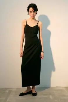 Платье-майка макси с вареным эффектом