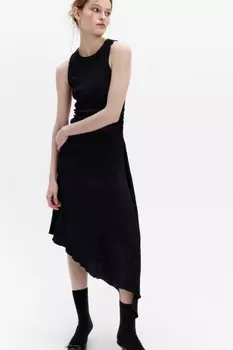 Платье-майка облегающее с асимметричным низом