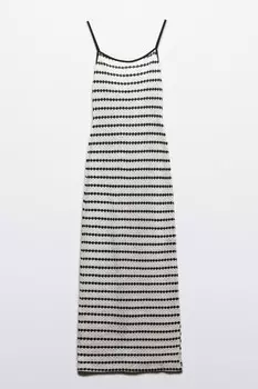 Платье макси ажурное на бретельках