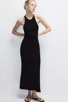 Платье миди облегающее из вискозы