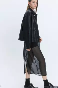 Платье миди прозрачное на тонких бретельках