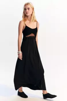 Платье миди с ажурным лифом