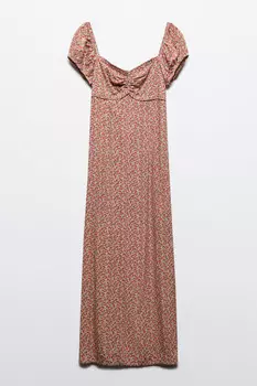 Платье миди вискозное с принтом