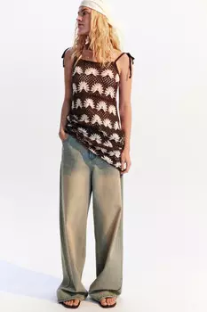 Платье мини ажурное с узором