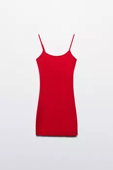 Платье мини облегающее на бретельках