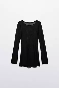 Платье мини пляжное из вискозы