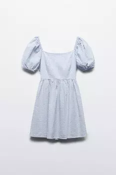 Платье мини приталенное из муслина