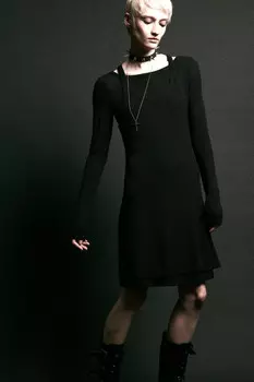 Платье мини трикотажное с майкой сверху