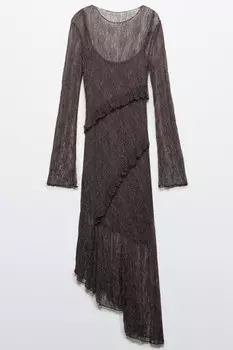 Платье облегающее из кружевной сетки