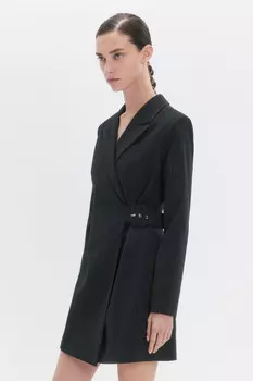 Платье-пиджак мини на запах с ремешком