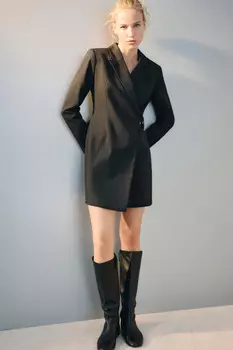 Платье-пиджак мини с ремешком