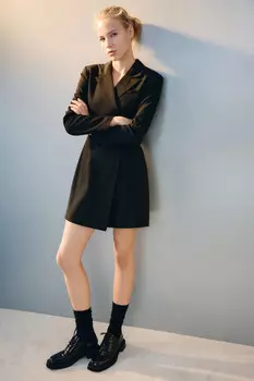 Платье-пиджак мини с ремешком