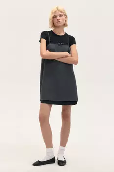 Платье-сарафан костюмное на бретельках