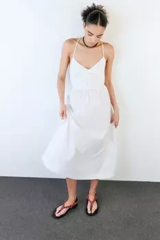 Платье-сарафан миди с открытой спиной