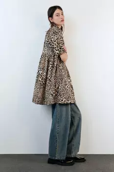 Платье baby-doll с завязками на груди