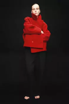 Полупальто драповое двубортное