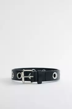 Ремень брючный с крупными металлическими люверсами