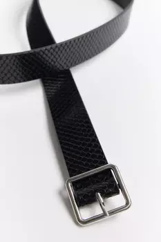 Ремень с фактурой под рептилию