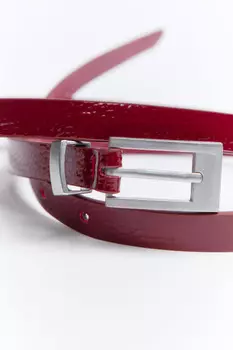 Ремень тонкий лакированный