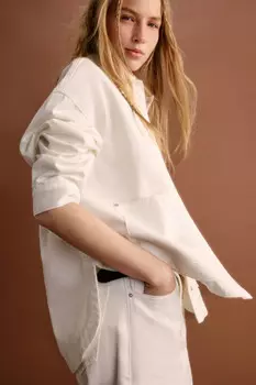 Рубашка джинсовая с накладными карманами