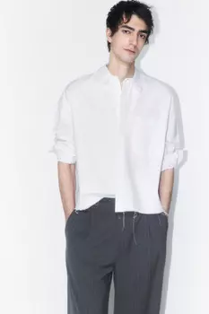 Рубашка хлопковая с обрезанными краями