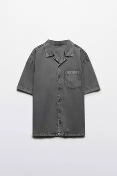 Рубашка хлопковая с вареным эффектом