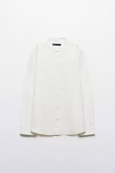 Рубашка хлопковая с воротником-стойкой