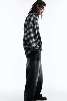 Рубашка клетчатая с открытыми срезами