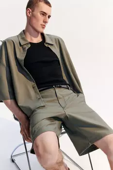 Рубашка льняная с коротким рукавом